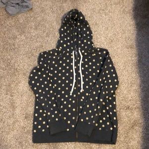 Comfy polka dot zip up